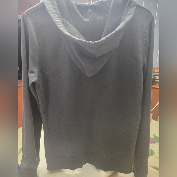 Fox Black Zip-Up Hoodie with Subtle Crest Women's Size Large - Picture 4 of 6